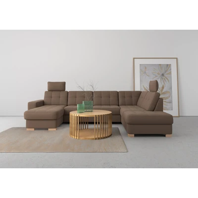 Abbildung von sit&amp;more Wohnlandschaft &quot;Quincy U Form&quot;, wahlweise mit Bettfunktion und Bettkasten