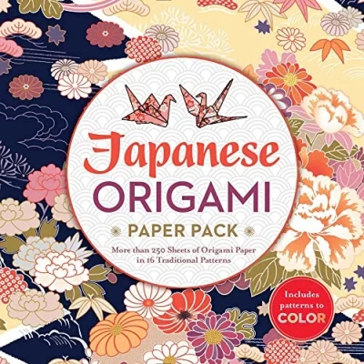 Abbildung von Japanese Origami Paper Pack: More Than 250 Sheets of in 16 Traditional Patterns, Includes Patterns to Color