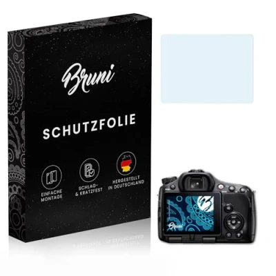 Abbildung von Bruni Schutzfolie kompatibel mit Sony Alpha A65 SLT Folie, glasklare Displayschutzfolie (2X)