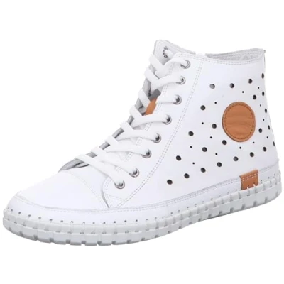 Abbildung von Gemini Damen Schnürboot Reißverschluss Perforierung Stiefelette 395060 02, Größe:40 EU, Farbe:Weiß