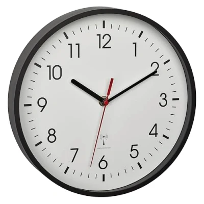 Abbildung von TFA Dostmann Wanduhr 60.3550 analoge Funk Funkuhr 245 mm mit Sekundenzeiger