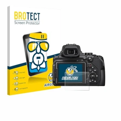 Abbildung von BROTECT Schutzglas für Nikon Coolpix P1000 Schutzfolie Panzer Folie Glas [Extrem Kratzfest 9H, Anti Fingerprint, Ultra Transparent]