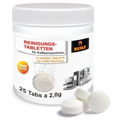 Abbildung von RENZ Reinigertabs a`2g Reinigungstabletten (passend für Kaffeevollautomaten und Siebträgermaschinen, [25 St. wie Siemens Bosch DeLonghi Melitta Beem Krups Philips Gastroback Sage in Dose)