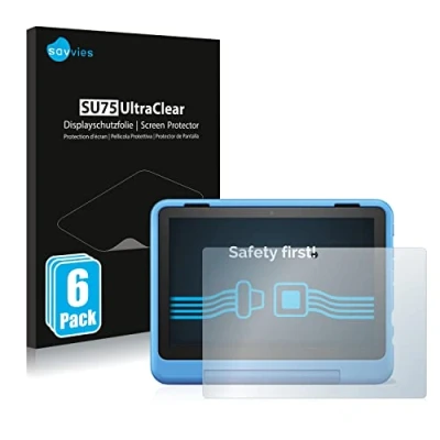 Abbildung von Savvies 6 Stück Schutzfolie für Amazon Fire HD 8 Kids Pro 2022 Displayschutz Folie Ultra Transparent