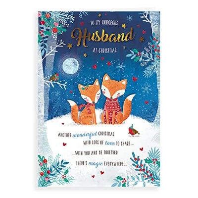 Abbildung von Piccadilly Greetings Weihnachtskarte für Ehemann, 22,9 x 15,2 cm