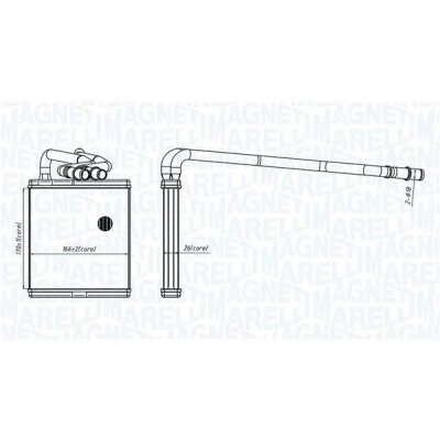 Abbildung von MAGNETI MARELLI 350218454000 Wärmetauscher FORD: FIESTA 6