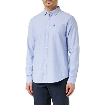 Abbildung von Original Penguin Oxford Hemd, Herren, Größe: Large, Amparo blue