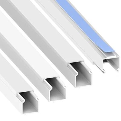 Abbildung von Cable Coach L1515AW4 Kabelkanal (selbstklebend) 15x15 mm aus PVC, Farbe: Weiß, 4 m (4 x 1 Länge)