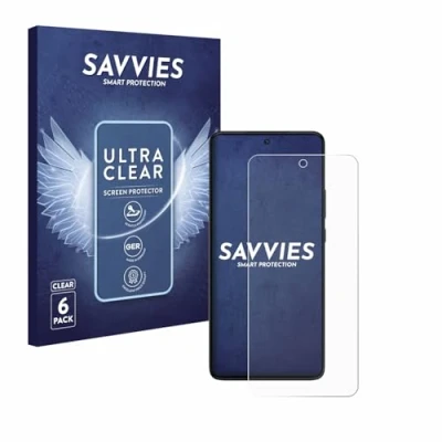 Abbildung von Savvies 6 Stück Schutzfolie für Motorola Moto G84 Displayschutz Folie Ultra Transparent