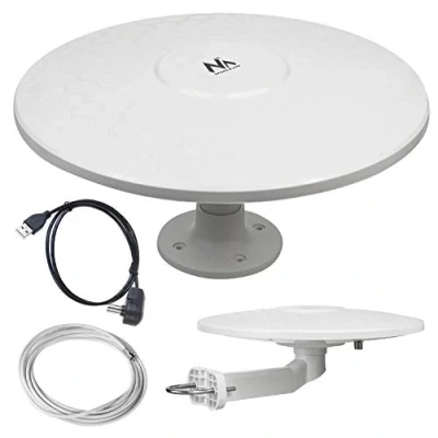 Abbildung von Maclean MCTV 947 Omnidirektionale Antenne Multidirektionale Außenantenne Aktive Fernseher DVB T/T2 H.265 HEVC (Camper USB)