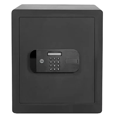 Abbildung von Yale YSEB/400/EB1, Frei stehend sicher, Schwarz, Zahlenschloss, Stahl, Boden / Wand, 2 Regale