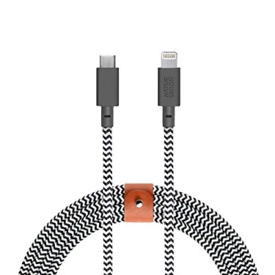 Abbildung von Native Union Belt Cable USB C auf Lightning 10ft Ultrastarkes, Verstärktes Kabel [MFi Zertifiziert] kompatibel mit iPhone 14, 14 Plus, Pro, Pro Max, 13 (Zebra)
