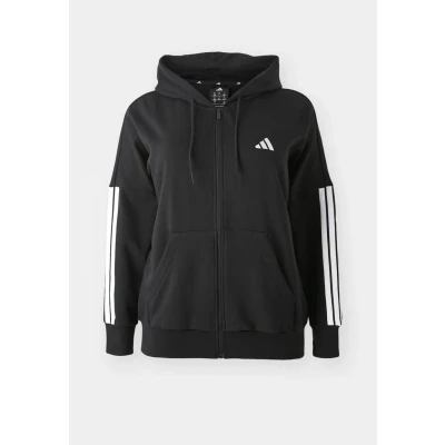 Abbildung von Essentials 3 Streifen Full Zip Fleece Kapuzenjacke (Große Größen)