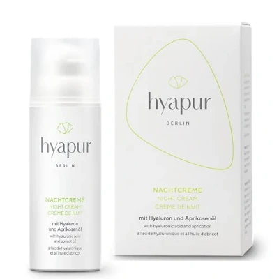 Abbildung von hyapur® GREEN Nachtcreme 50ml Die reichhaltige Feuchtigkeitscrme zur Anti Aging Pflege mit Bio Vegan Natur Kosmetik aus Berlin