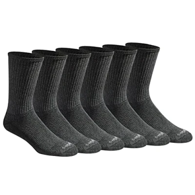 Abbildung von Dickies Herren Dri tech Essential Moisture Control Crew, Available in M XXL (6, 12 Legere Socken, Heathered Grey (6 Pairs), Large