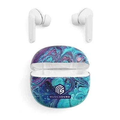 Abbildung von Music Sound Bluetooth Kopfhörer Kabellos Intra auriculaires Casque Wireless Pour Smartphones Avec étui de chargement 5 Times Autonomie 5h Fantasy Fluide