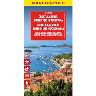 Abbildung von MARCO Polo Reisekarte Kroatien, Serbien, Bosnien und Herzegowina 1:650.000: Slowenien, Kosovo, Montenegro (Marco Wegenkaart)