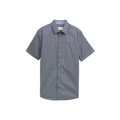 Abbildung von TOM Tailor Kurzarm MIT Print Hemd, Herren, Größe: 3XL, Grey graphic minimal design