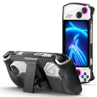 Abbildung von Spigen Thin Fit Pro Hülle mit Ständer Entwickelt für ASUS Rog Ally (2023) Case Schwarz