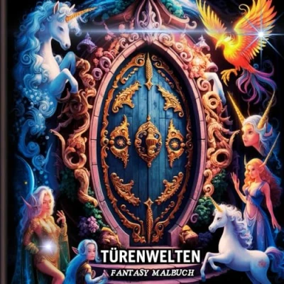 Abbildung von Türenwelten Fantasy Malbuch: Ein Ausmalbuch für Erwachsene und Jugendliche mit 53 kreativen Motiven zur Entspannung Förderung von Achtsamkeit.
