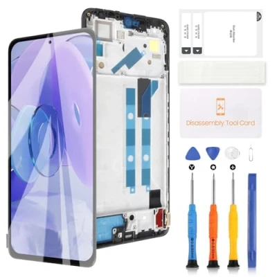 Abbildung von Ersatz LCD Bildschirm für Xiaomi Redmi Note 12 Pro 4G ‎2209116AG 2209116AG Display Touchscreen Digitizer Montage mit Werkzeugen (Schwarz Rahmen, TFT Highlight Version)