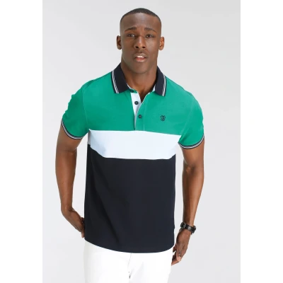 Abbildung von DELMAO Poloshirt, mit Blockstreifen NEUE MARKE