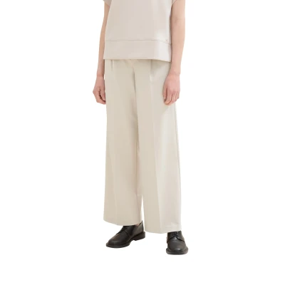 Abbildung von TOM Tailor WIDE LEG Stoffhose, Damen, Größe: 46x32, Dusty beige