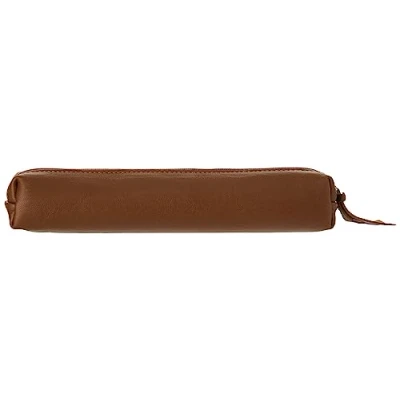 Abbildung von Clairefontaine 410080C Schlampermäppchen Lawrence Slim, aus Lammleder, 19,5 x 2,5 4cm, 1 Stück, Kamelbraun