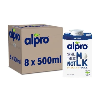 Abbildung von Alpro This is Not Milk 3,5 Prozent Vegan Von Natur aus laktosefrei Reich an Ballaststoffen, Calcium und Vitaminen 8 x 500 ml Haltbar
