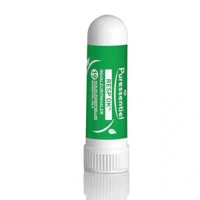 Abbildung von Puressentiel Resp Ok Inhalator Mit 19 BIO ätherischen Ölen Natürliches Menthol und Kampfer Hilft, freier zu atmen 1 ml