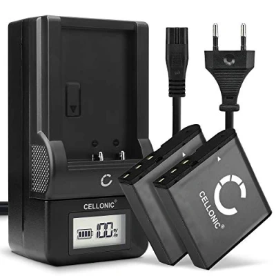 Abbildung von CELLONIC 2X Akku NP 40 kompatibel mit Casio 40, Exilim EX FC100 FC150 Z40 Z55 Z57 Z750 Z300 Z400 Z450 3.6V 3.7V 950mAh + Ladegerät