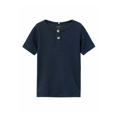 Abbildung von Name it Nmmkab Unisex Tshirt basic für Kinder, Größe: 80, Dark sapphire