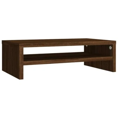 Abbildung von vidaXL Monitorständer Schreibtischaufsatz Monitorerhöhung Bildschirm Aufsatz Bildschirmerhöhung Bildschirmständer Braun Eichen Optik 42x24x13cm Holzwerkstoff