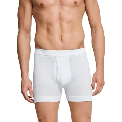 Abbildung von SCHIESSER Essentials Cotton Feinripp Hose kurz Uni weiß 205160/100 Gr. M