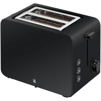 Abbildung von WMF Toaster Stelio Deep Black, 2 kurze Schlitze, 900 W, 7 Bräunungsstufen, Cromargan, Brotzentrierung, Brötchenwärmer, W