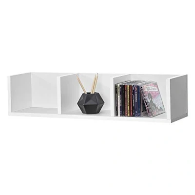 Abbildung von en.casa Wandregal, »Isua« Bücherregal 75x17x17cm mit 3 Ablagefächen Weiß, matt