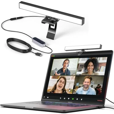 Abbildung von HumanCentric Videokonferenzbeleuchtung Webcam Licht für Streaming, LED Monitor und Laptop Videokonferenzen, Zoom Beleuchtung Computer, ersetzt Ringlicht Meetings, Einzelset