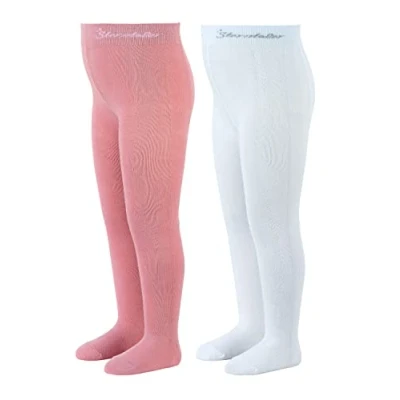 Abbildung von Sterntaler Baby Strumpfhose Mädchen mit Motiv Herzen weichem Innenfrottee, hellrot melange, 86