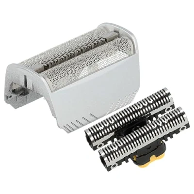 Abbildung von vhbw Kombi Pack Scherteil kompatibel mit Braun 4735, 4736, 4737, 4747, 4740, 4745 Elektrorasierer, Folie + Messerblock, silber