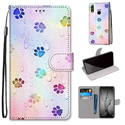 Abbildung von TOMYOU Handyhülle für Huawei Honor 10 Lite/P Smart 2019 Hülle Leder, Anti Rutsch Flip Cover Faltbare Schutzhülle， mit [ Magnetisch], [Kartenfach]