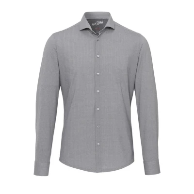 Abbildung von Pure Slim Fit Functional Hemd Langarm Haifischkragen Stretch Muster schwarz Größe 43