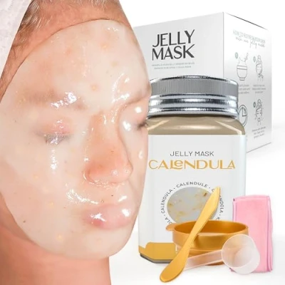 Abbildung von BRÜUN Peel Off Gelee Maske, hochwertiges, modellierendes Ringelblumen Maskenpulver für Gesichtsmaske, ideal Kosmetikerinnen, Spa Hautpflege, Hydro Gesichtsmaske