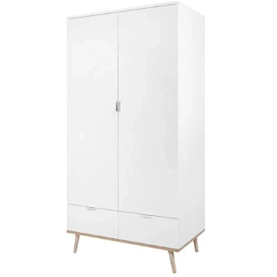 Abbildung von DEINE TANTE EMMA 003036 GÖTEBORG 61 Weiß/Sonoma Eiche Nb. Schrank Kleiderschrank Stauraumschrank Schlafzimmerschrank