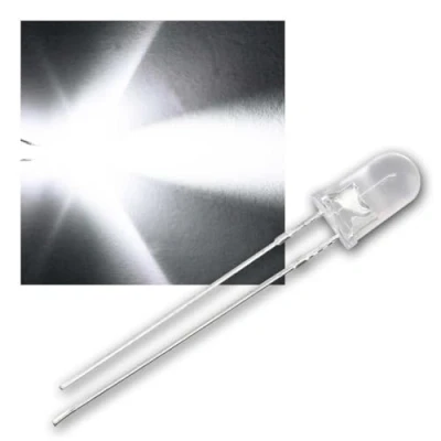 Abbildung von world trading net 100 LEDs 5mm wasserklar Daylight Typ WTN 3 20000nw, Leuchtdiode, bedrahtet, Diode Leuchtend, als Bauteil