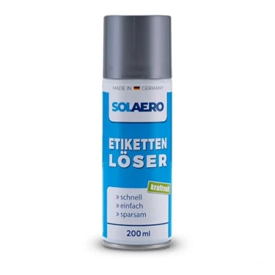 Abbildung von SOLAERO Etikettenentferner (200ml) Klebstoffentferner für Etiketten &amp; Klebereste Hobby Handwerk Umweltplakette, Vignette, uvm Orangenduft Herstellung Deutschland