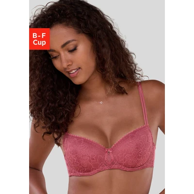 Abbildung von LASCANA Schalen BH, mit Bügel aus blumiger Jacquardspitze, sexy Dessous