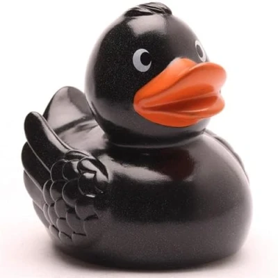 Abbildung von Badeente Schnabels (Badeente Alva schwarz Glitzer)