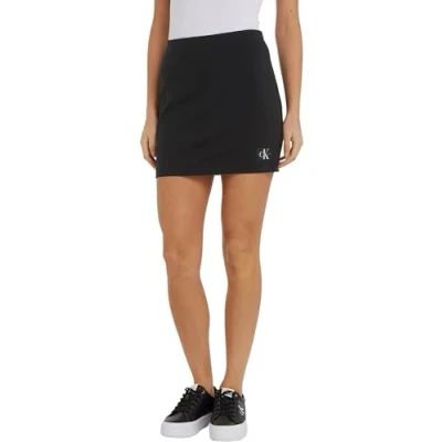 Abbildung von Calvin Klein Jeans Milano Skirt Minirock, Damen, Größe: XL, Black