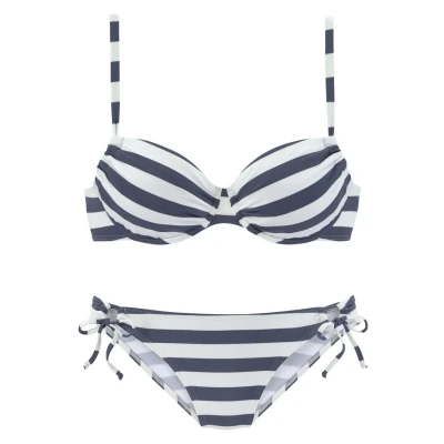Abbildung von Venice Beach SET Bikini, Damen, Größe: 36xE, Marine weiß