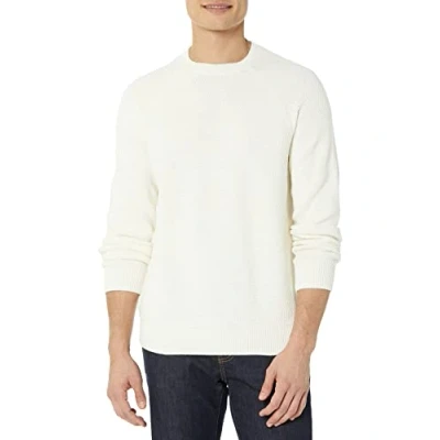 Abbildung von Amazon Essentials Herren Oversize Pullover mit Rundhalsausschnitt aus strukturierter Baumwolle, Eierschalenweiß, 6XL Große Größen
